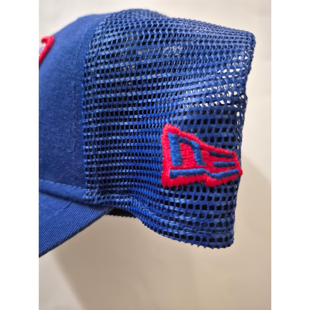 New Era Philadelphia 76ers 9FORTY Trucker Hat Blue Snapback NBA Mesh Cap - Picture 4 of 4